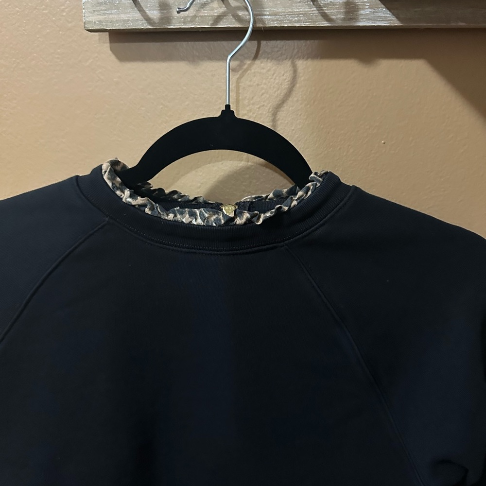 J. Crew Leopard Ruffle Neck Pull Over - Picture 3 of 10